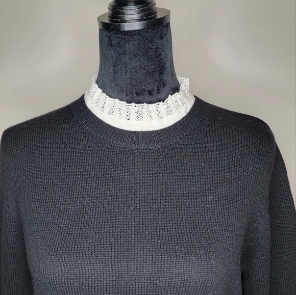 Joie Women's Affie Wool & Cashmere Lace Trim Layered Knit Sweater Size S - Picture 5 of 15